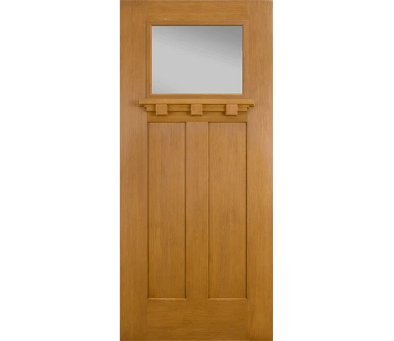 Sarasota Craftsman Light Fiberglass Entry Door