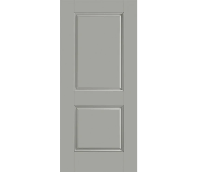 Sarasota Two Panel Square Fiberglass Entry Door